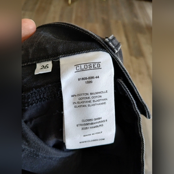 CLOSED jeans in black, Made in Italy, Size 26 - Picture 5 of 6